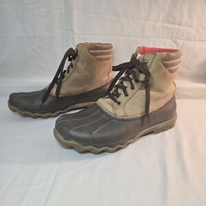Sperry Mens Top Sider Boots Sz 11 Brown 10282137 Duck Boots Hiking Leather Shoes